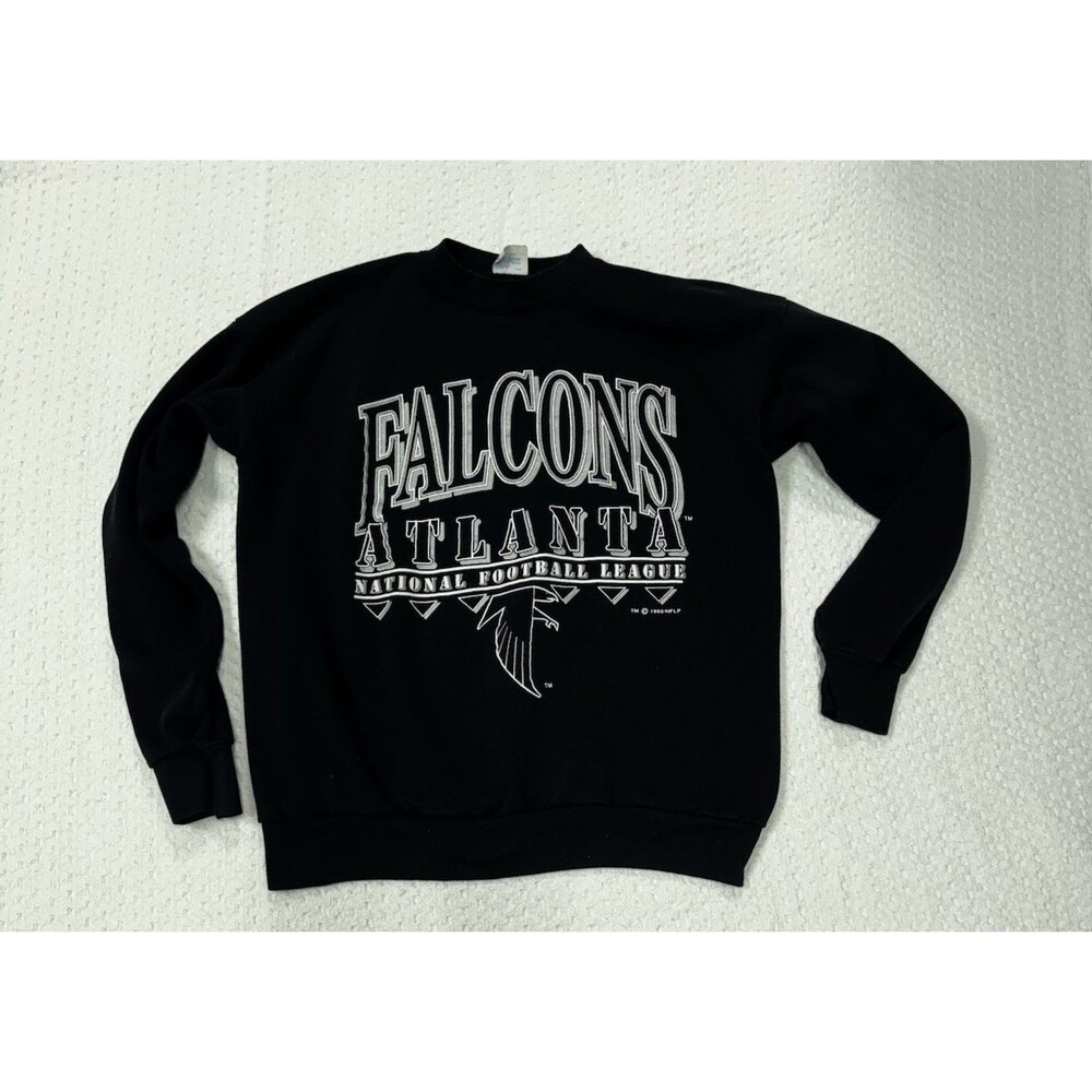 Vintage 1992 ATLANTA FALCONS Black Pullover Sweatshirt Size XL